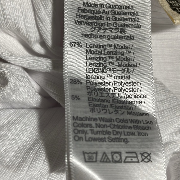 Madewell Drapey Tank Top Ribbed White M (6-8) NWT Modal Blend - Picture 10 of 10